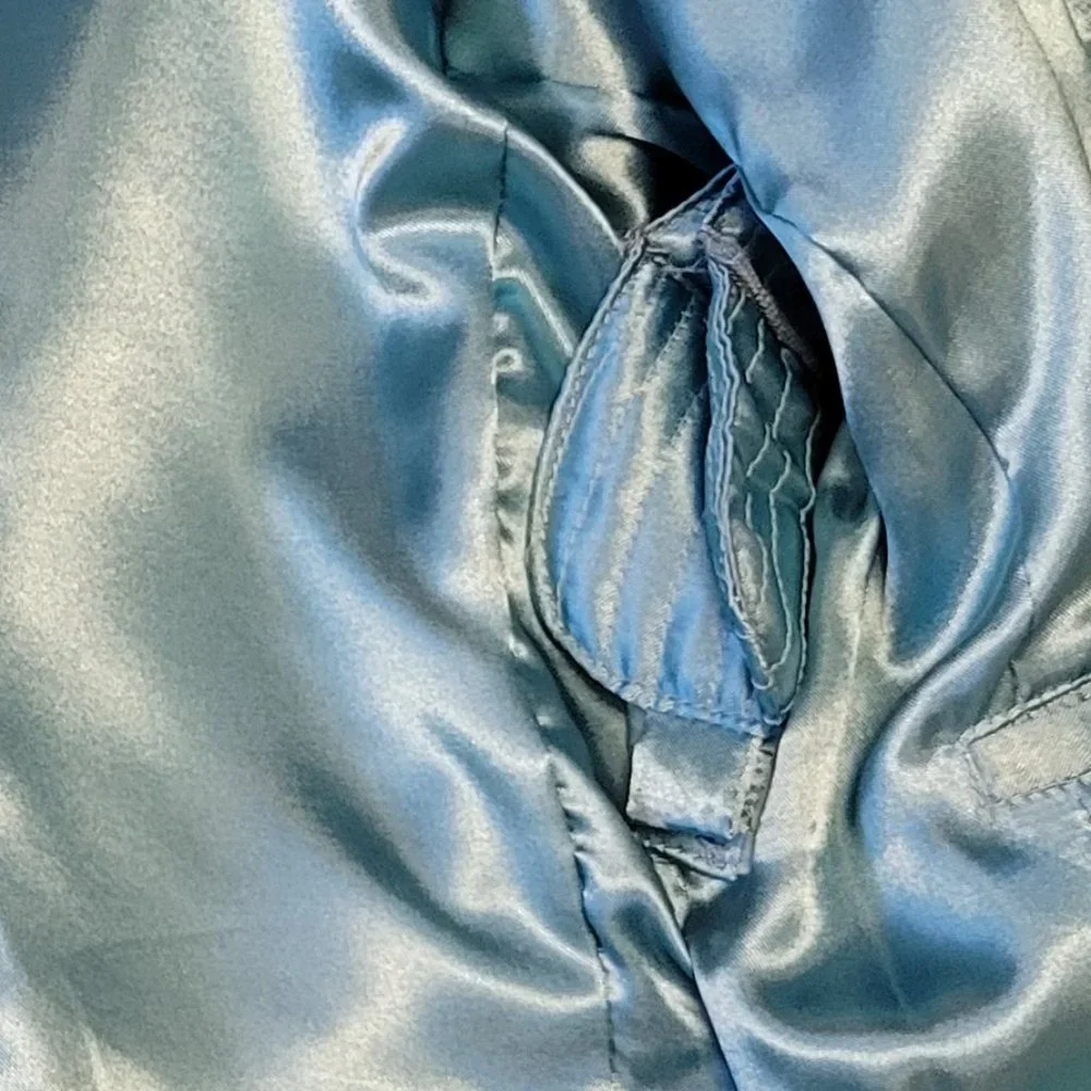 ❣️HP❣️ Pamela McCoy 100% leather aqua full zip satin lined jacket sz: M NWOT - Picture 12 of 12